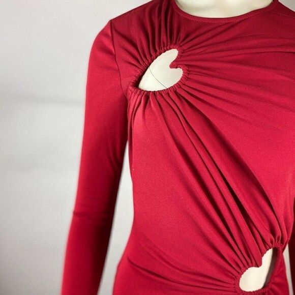 ZARA CUT OUT FITTED BODYSUIT TOP HEARTS - Picture 8 of 14